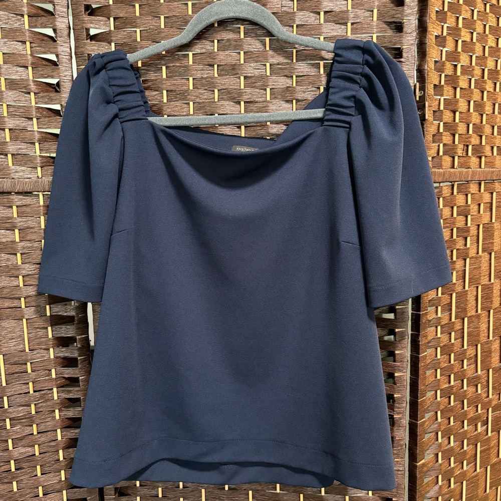 Ann Taylor Puff Sleeved Top